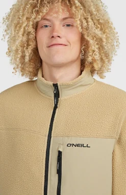 HerenMust-Have High-Pile fleecevest met volledige rits| Beige