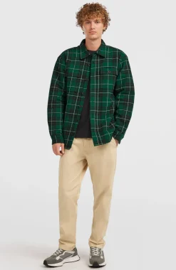 HerenMust-Have overhemd met fleecevoering| Groen