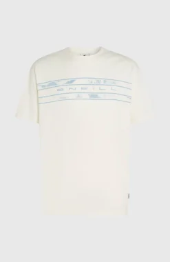 HerenO'Neill Flower Stripe T-shirt| Wit