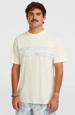 HerenO'Neill Flower Stripe T-shirt| Wit