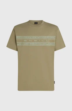 HerenO'Neill Flower Stripe T-shirt| Groen
