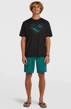 HerenO'Neill Hybrid UPF 50+ Polygiene Graphic T-shirt| Zwart