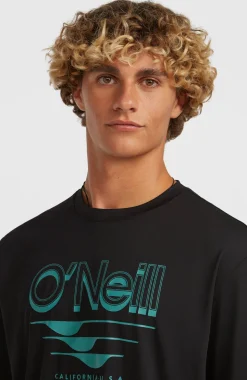 HerenO'Neill Hybrid UPF 50+ Polygiene Graphic T-shirt| Zwart