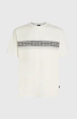 HerenO'Neill Logo Stripe T-shirt| Wit