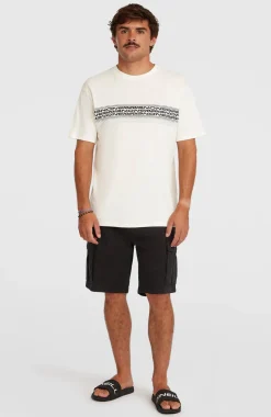 HerenO'Neill Logo Stripe T-shirt| Wit
