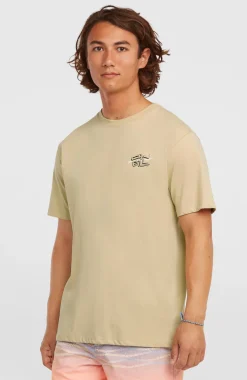 HerenO'Neill Retro Back-Print T-shirt| Beige