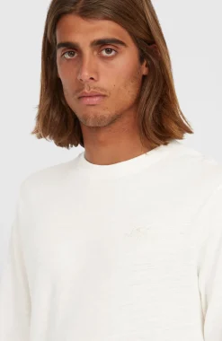 HerenO'Neill Slub shirt met lange mouwen| Wit