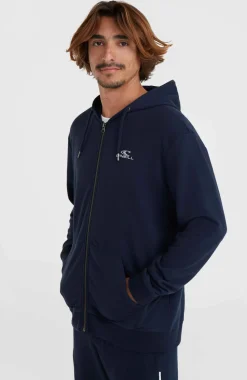 HerenO'Neill Small Logo capuchonvest met volledige rits| Blauw