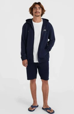 HerenO'Neill Small Logo capuchonvest met volledige rits| Blauw