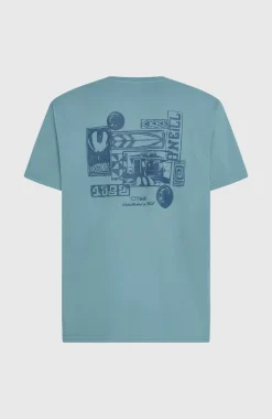 HerenO'Riginals Back-Print T-shirt| Blauw