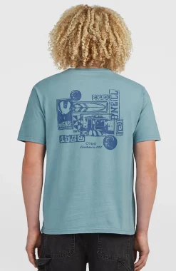 HerenO'Riginals Back-Print T-shirt| Blauw