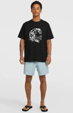 HerenO'Riginals Cicrle Surfer T-shirt| Zwart