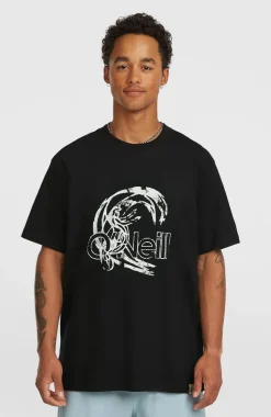 HerenO'Riginals Cicrle Surfer T-shirt| Zwart