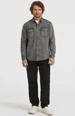 HerenO'Riginals denim overhemd| Zwart