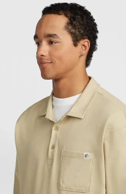 HerenO'Riginals polo met lange mouwen| Beige