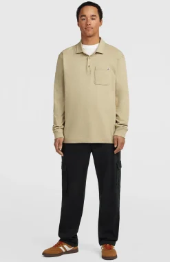 HerenO'Riginals polo met lange mouwen| Beige