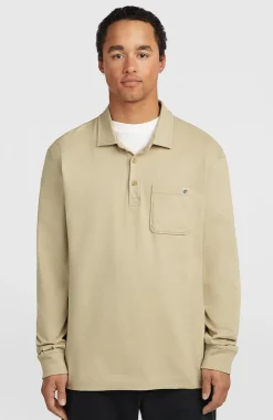 HerenO'Riginals polo met lange mouwen| Beige