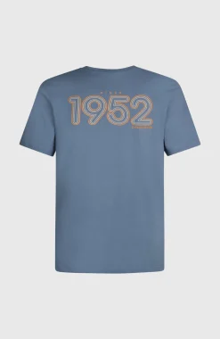 HerenO'Riginals Retro Back-Print T-shirt| Blauw