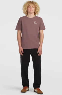 HerenO'Riginals Retro Back-Print T-shirt| Paars