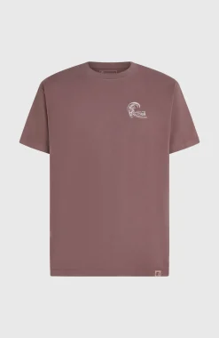 HerenO'Riginals Retro Back-Print T-shirt| Paars