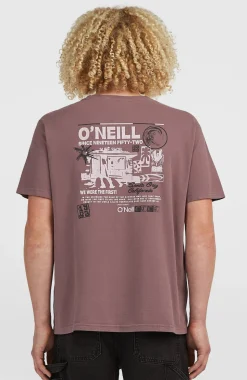 HerenO'Riginals Retro Back-Print T-shirt| Paars