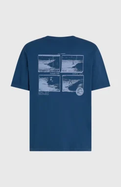 HerenO'Riginals Retro Back-Print T-shirt| Blauw