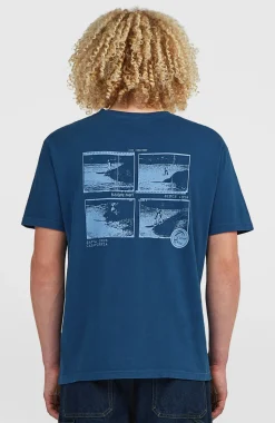 HerenO'Riginals Retro Back-Print T-shirt| Blauw