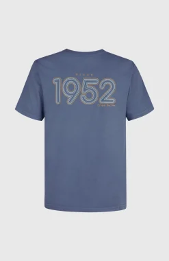 HerenO'Riginals Retro Back-Print T-shirt| Blauw