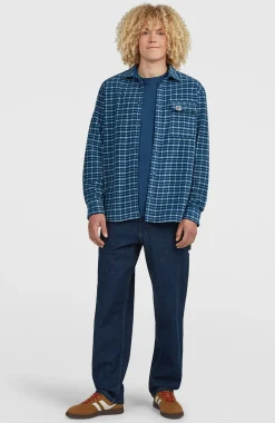 HerenO'Riginals Superfleece overhemd| Blauw