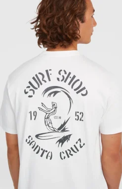 HerenO'Riginals Surf Shop T-shirt| Wit