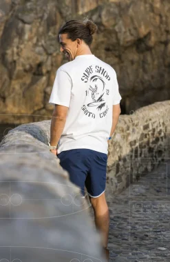 HerenO'Riginals Surf Shop T-shirt| Wit