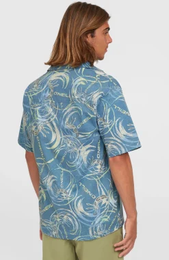 HerenO'Riginals UPF 50+ overhemd met korte mouwen| Blauw