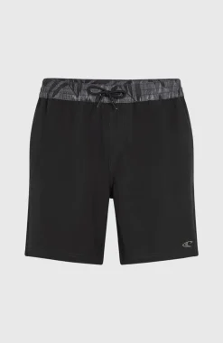 HerenPocket Print 16'' zwembroek| Zwart