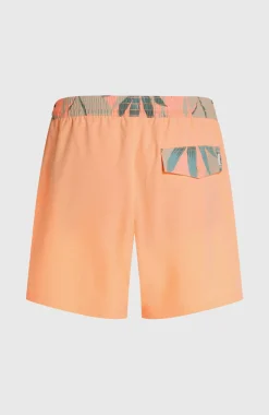 HerenPocket Print 16'' zwembroek| Oranje