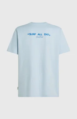 HerenPolygiene Cotton Graphic T-shirt| Blauw