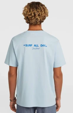 HerenPolygiene Cotton Graphic T-shirt| Blauw