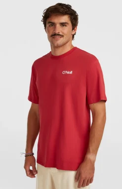 HerenPolygiene Cotton Graphic T-shirt| Rood