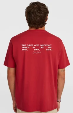 HerenPolygiene Cotton Graphic T-shirt| Rood