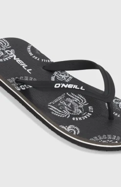 HerenProfile Graphic slippers| Zwart
