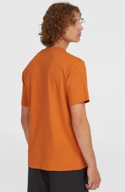 HerenSlub Chest Pocket T-shirt| Oranje