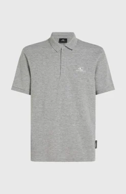 HerenSlub Small Logo polo| Grijs