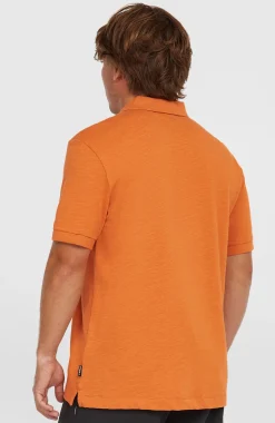 HerenSlub Small Logo polo| Oranje