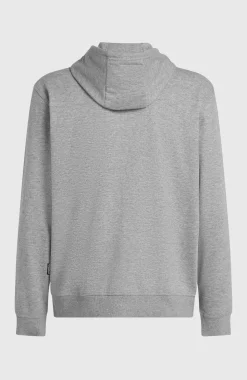 HerenSmall Logo hoodie met volledige rits| Grijs