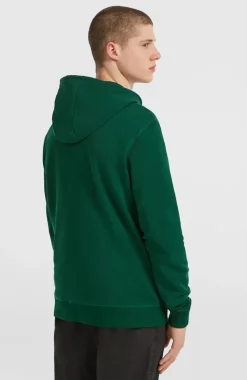 HerenSmall Logo hoodie met volledige rits| Groen