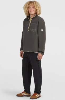 HerenTrui O'Riginals Fleece met halve rits| Grijs