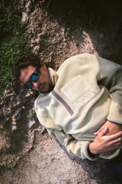 HerenTrui O'Riginals Fleece met halve rits| Beige