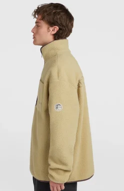 HerenTrui O'Riginals Fleece met halve rits| Beige