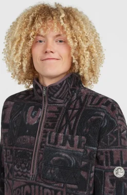 HerenTrui O'Riginals Fleece met halve rits| Paars