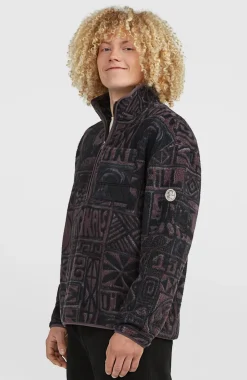 HerenTrui O'Riginals Fleece met halve rits| Paars