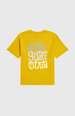 KidsBack Print T-shirt| Geel